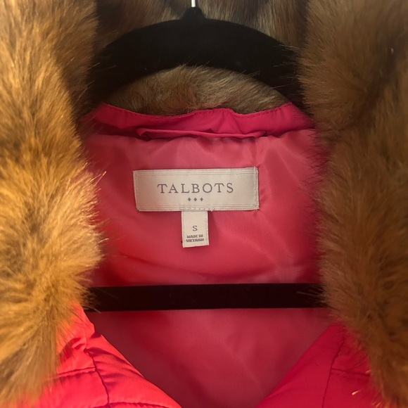 Faux Fur Collar Pink Down Puffer Vest - Picture 3 of 10